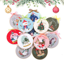 Load image into Gallery viewer, Christmas Snow Globes DIY Hand Embroidery Kit 20cm