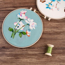 Load image into Gallery viewer, Colorful Butterflies & Flower Hand Embroidery Kit