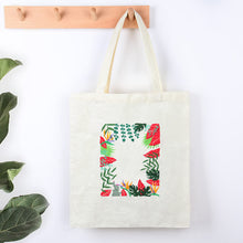 Load image into Gallery viewer, Morden Floral Tote Canvas Bag Hand Embroidery Kit