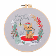 Load image into Gallery viewer, Christmas Snow Globes DIY Hand Embroidery Kit 20cm
