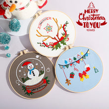 Load image into Gallery viewer, Christmas Decoration Hand Embroidery Kit 7”