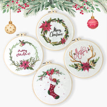 Load image into Gallery viewer, Christmas Decor Hand Embroidery Kit 20cm