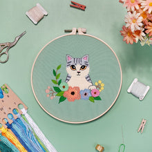 Load image into Gallery viewer, Cute Animals Hand Embroidery DIY Kit 20cm