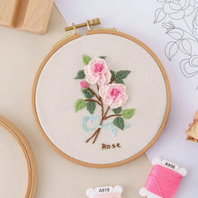 Charger l'image dans la galerie, Embroidery Pattern, Brazilian Rose, PDF Instant Download + Video Tutorial