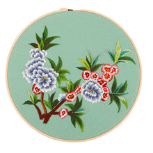Load image into Gallery viewer, Thread Painting Flowers Hand Embroidery DIY Kit 20cm