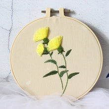 Load image into Gallery viewer, Beginners 3D Flowers Hand Embroidery DIY Kit 15cm