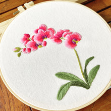 Charger l'image dans la galerie, Pink Orchids PDF Embroidery Pattern + Video Tutorial