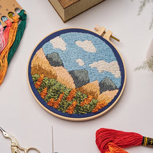 Load image into Gallery viewer, Beginners Thread Painting Landscape Hand Embroidery DIY Kit 20cm