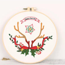 Load image into Gallery viewer, Christmas Decoration Hand Embroidery Kit 7”