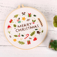 Load image into Gallery viewer, Christmas Gifts Hand Embroidery Kit 20cm