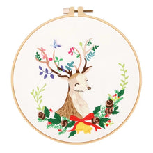 Load image into Gallery viewer, Christmas Gifts Hand Embroidery Kit 20cm