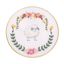 Load image into Gallery viewer, Cute Animals Morden Hand Embroidery Kit 20cm