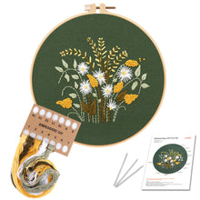 Load image into Gallery viewer, Small Flowers Hand Embroidery DIY Kit 20cm