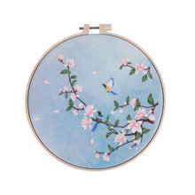 Load image into Gallery viewer, HD Print 2 Birds &amp; Magnolia Hand Embroidery Full Kit 20cm
