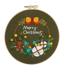 Load image into Gallery viewer, Merry Christmas Hand Embroidery Kit 7”
