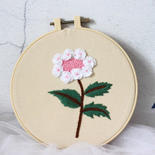 Load image into Gallery viewer, Beginners 3D Flowers Hand Embroidery DIY Kit 15cm