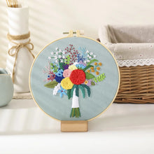 Cargar imagen en el visor de la galería, Ramo de flores moderno DIY Kit de bordado a mano 20cm