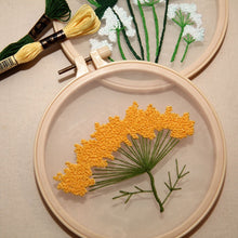 Load image into Gallery viewer, Dandelions on Organza DIY Hand Embroidery Kit 15cm