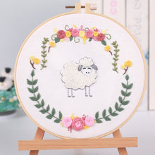 Load image into Gallery viewer, Cute Animals Morden Hand Embroidery Kit 20cm