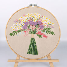 Load image into Gallery viewer, Botanical garden Hand Embroidery DIY Kit 20cm