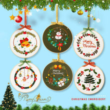 Load image into Gallery viewer, Merry Christmas Hand Embroidery Kit 7”