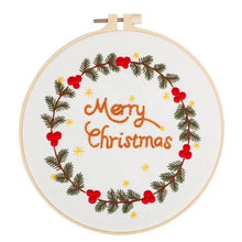 Load image into Gallery viewer, Merry Christmas Hand Embroidery Kit 7”