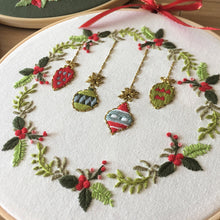 Load image into Gallery viewer, Merry Christmas Xmas Gift Hand Embroidery Kit 20cm