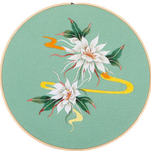 Load image into Gallery viewer, Thread Painting Flowers Hand Embroidery DIY Kit 20cm