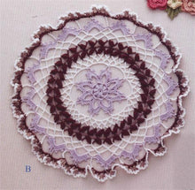 Load image into Gallery viewer, 2 Multicolored Flower Lace Crochet Doily Pattern Instant Download English Tutorial Instruction