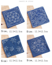 Load image into Gallery viewer, 4 Pcs Set Coaster Beginners DIY Embroidery Kit with Hoop