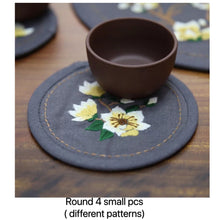 Load image into Gallery viewer, 5 Pcs Set Magnolia Flower Coaster DIY Embroidery Kit Printed
