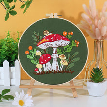 Load image into Gallery viewer, Cute Mushrooms Hand Embroidery DIY Kit 20cm
