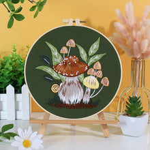 Cargar imagen en el visor de la galería, Cute Mushrooms Hand Embroidery DIY Kit 20cm
