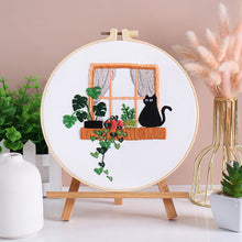 Charger l&#39;image dans la galerie, Cute Cats At Home Hand Embroidery DIY Kit 20cm

