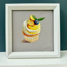 Charger l&#39;image dans la galerie, Original Thread Painting - Set of 3 Cupcakes 8” (Framed)
