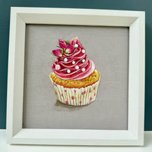 Charger l&#39;image dans la galerie, Original Thread Painting - Set of 3 Cupcakes 8” (Framed)
