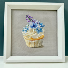 Charger l&#39;image dans la galerie, Original Thread Painting - Set of 3 Cupcakes 8” (Framed)
