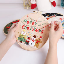 Cargar imagen en el visor de la galería, Merry Christmas Hand Embroidery DIY Kit 20cm
