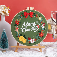 Cargar imagen en el visor de la galería, Merry Christmas Hand Embroidery DIY Kit 20cm
