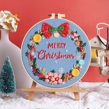 Cargar imagen en el visor de la galería, Merry Christmas Hand Embroidery DIY Kit 20cm
