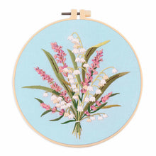 Load image into Gallery viewer, Floral Bouquet Hand Embroidery DIY Kit 20cm
