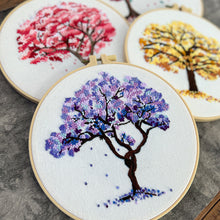 Charger l&#39;image dans la galerie, Vibrant Colorful Tree Hand Embroidery DIY Kit 20cm
