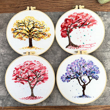 Charger l&#39;image dans la galerie, Vibrant Colorful Tree Hand Embroidery DIY Kit 20cm
