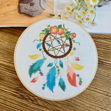 Charger l&#39;image dans la galerie, Circle of Life Dreamcatcher Hand Embroidery DIY Kit 20cm
