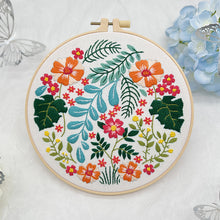 Charger l&#39;image dans la galerie, Charming White Rabbit Flowers Hand Embroidery DIY Kit 20cm
