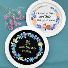 Load image into Gallery viewer, Inspirational Quotes &amp; Flowers Embroidery DIY Kit 20cm
