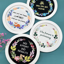 Load image into Gallery viewer, Inspirational Quotes &amp; Flowers Embroidery DIY Kit 20cm
