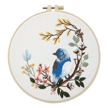 Load image into Gallery viewer, Colorful Bird on Branch Embroidery DIY Kit 20cm
