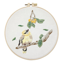 Load image into Gallery viewer, Colorful Bird on Branch Embroidery DIY Kit 20cm
