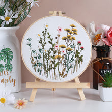 Load image into Gallery viewer, Mixed Flowers Field Embroidery DIY Kit 20cm
